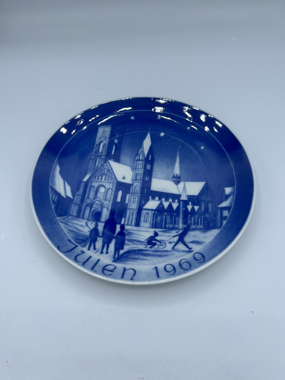 Vintage ~ Julen 1969 ~ Ribe Domkirke Denmark ~ Plate ~ Made In Germany